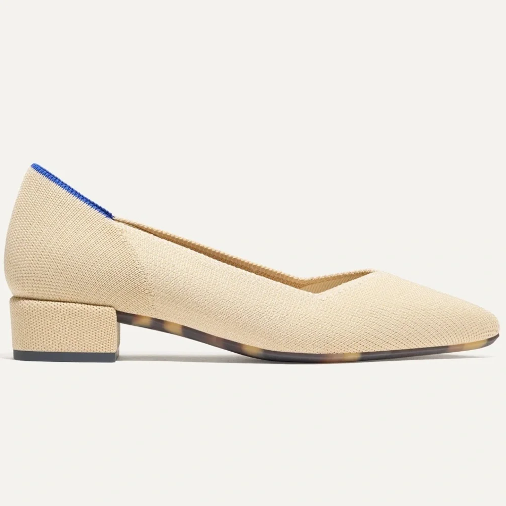 Rothy’s The High Point Sandstone Knit Pointed Toe Flats Women’s Size 10.5 - Picture 4 of 9
